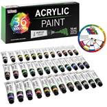 US Art Supply Professional 36 Color Set of Acrylic Paint in Large 18ml Tubes
